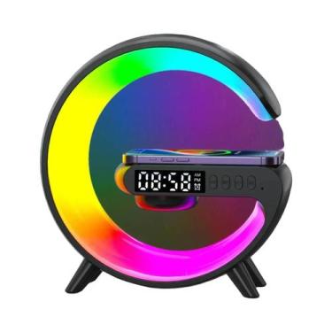 Imagem de RGB Night Light Carregador Sem Fio Suporte Alto-falante Estação De Car