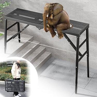 Imagem de Plataforma de trabalho dobrável, escadas, andaime, torre, banco ajustável, altura 362.9 kg, capacidade de carga 180 x 40 cm, multiuso