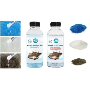 Imagem de Resina Baixa Espessura 1KG + 3 Glitters - Resinas ag