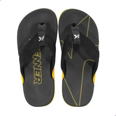 Imagem de Chinelo Masculino Kenner Dfy-05 Nk6 Preto e Amarelo
