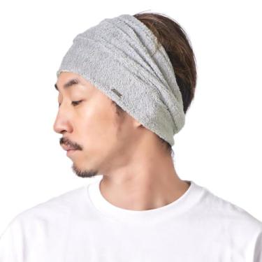 Imagem de Bandanas esportivas masculinas para suor - faixas femininas para treino de basquete cinza elástico