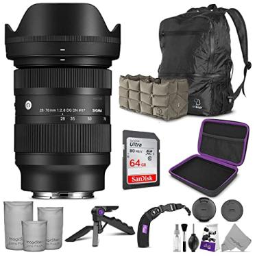 Imagem de Sigma Lente contemporânea 28-70 mm f/2.8 DG DN para montagem Sony E com acessório avançado Altura Photo e conjunto de viagem