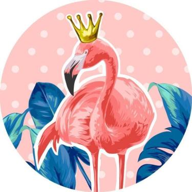Imagem de Painel Redondo 3D Sublimado Flamingo Frd-4366