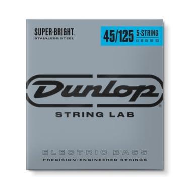 Imagem de JIM DUNLOP DBSBS45125 Cordas para baixo super brilhantes, aço inoxidável, médio, 0,045–0,125, 5 cordas/conjunto