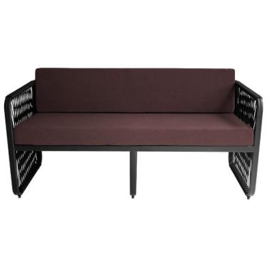 Imagem de Namoradeira para Área Externa Santiago em Alumínio e Corda Náutica Ace