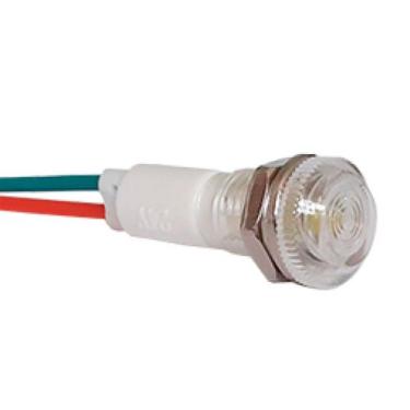 Imagem de Sinaleiro 9mm olho de boi branco 220v lukma