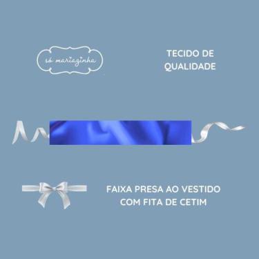 Imagem de Faixa Lisa AZUL ROYAL infantil Acessorio Festa Casamento Batizado Dama
