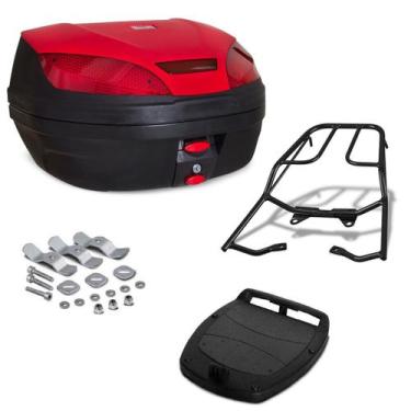 Imagem de Baú Bauleto 52 Litros Com Bagageiro Moto Honda Titan Fan 150 2014 2015