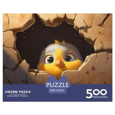 Imagem de Quebra-cabeça divertido pássaro para adultos 500 peças animal 3D alívio do estresse brinquedo educativo jogo intelectual decoração de casa desafio educacional 500 peças (52 x 38 cm)