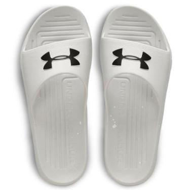 Imagem de Chinelo Under Armour Core Slider Confortável Anatômico Leve - Branco - 45/46-Unissex