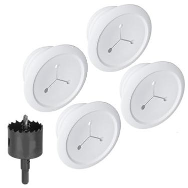 Imagem de ECHOGEAR Gerenciamento de cabos de TV e mesa – Mini cabo oculta 3 cabos de baixa tensão atrás da parede – Perfeito para alto-falantes, TVs montadas, mesas e mais – branco pacote com 4