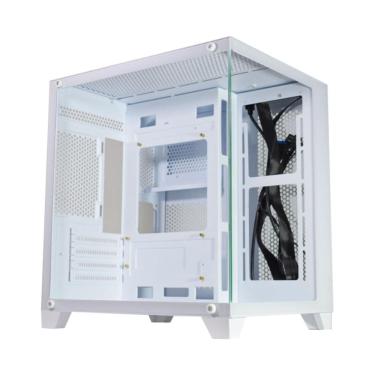 Imagem de Gabinete Gamer Aquário K-Mex Micro CG-W830 - USB 3.2 - M-ATX - Branco  - CGW830RH002CB0X