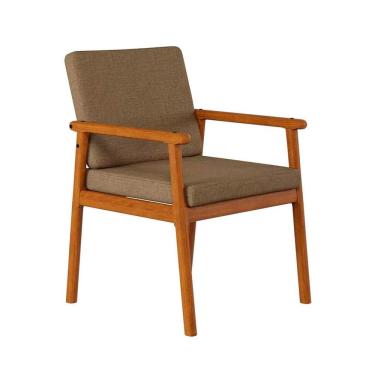 Imagem de Poltrona Veneza Marrom e Madeira