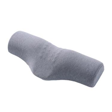 Imagem de ＫＬＫＣＭＳ Travesseiro cervical para apoio de pescoço, leve, ergonômico, de espuma viscoelástica, para dormir em quarto e apartamento, Cinza Claro