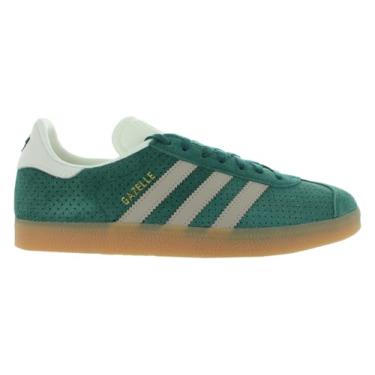Imagem de adidas Tênis masculino Gazelle Indoor, Verde universitário/bege/dourado/verde, 39