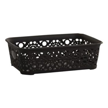 Imagem de Cesta Monako PP 20 x 14 x 6 cm, plástico, marrom