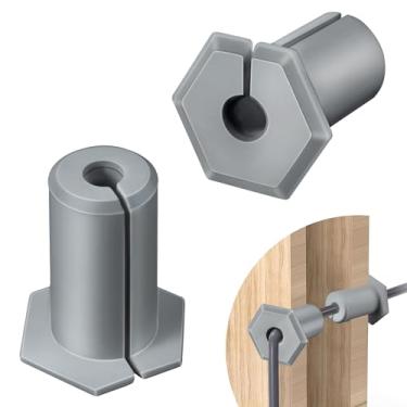 Imagem de Saillong Kit de roteamento de 2 peças compatível com cabo Ethernet Starlink com ilhós de borracha para furo de parede de 9,5 cm, alimentação através da bucha compatível com adaptador de roteador de