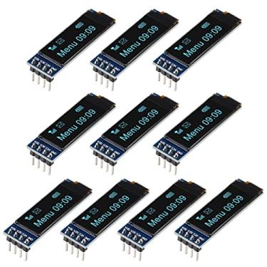 Imagem de DWEII 10 Peças Módulo De Exibição I2C 0,91" Driver Tela Oled Dc 3,3V~5V 4 Pinos Para Arduino Esp32 Esp8266 Avr Pic Stm32 Raspberry Pi (Cor Azul)