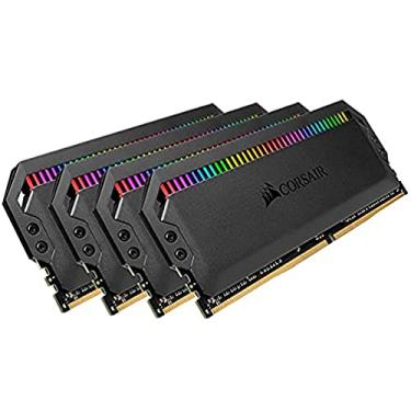 Imagem de CORSAIR Memória de desktop Dominator Platinum RGB 32 GB (4 x 8 GB) DDR4 3200 (PC4-28800) C16 1,35 V - Preto