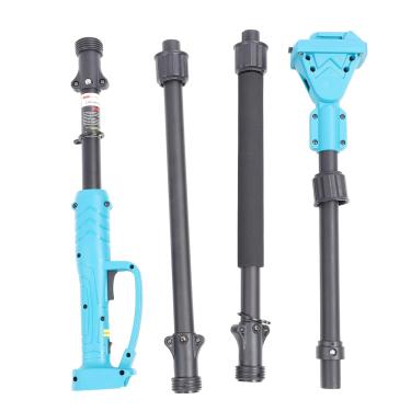 Imagem de Tesoura de poda elétrica, 4 seções de extensão de tesoura de poda alimentada por bateria com bolsa de armazenamento, tesoura de poda elétrica telescópica de 6,56 pés, haste de