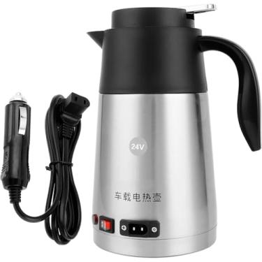 Imagem de Chaleira Elétrica Para Carro, Garrafa De água Quente 12v 1200ml 200w Chaleira Portátil Caldeira Com Luz Indicadora Led Garrafa Térmica De Viagem De Metal Para água Chá Café