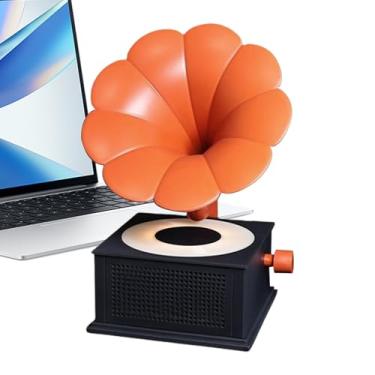 Imagem de Alto-Falantes Portáteis, Alto-falante Gramofone para Casa, Player de Música Portátil com 3 Modos de Iluminação e Conexão Sem Fio para Quarto Casa Cozinha Exterior