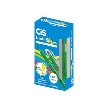Imagem de Marca-Texto CIS Lumini Flex - Neon, Verde, Caixa com 12 unidades