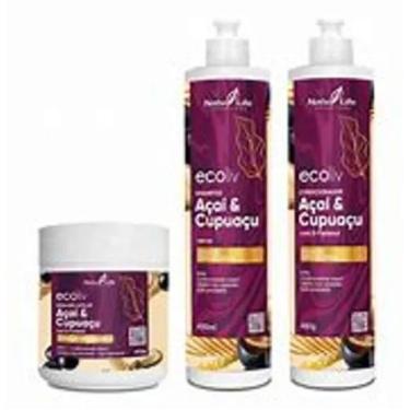 Imagem de Kit capilar ecoliv açai e cupuaçu - natulife - 3pç