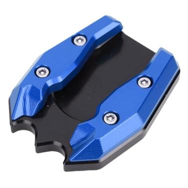 Imagem de aqxreight Motocicleta Kickstand Extender Pad Aumente Placa de Suporte CNC Liga de Alumínio Anti Skid Stand Stand Placa Placa Substituição Almofada para XMAX300 2013-2025 (Azul)