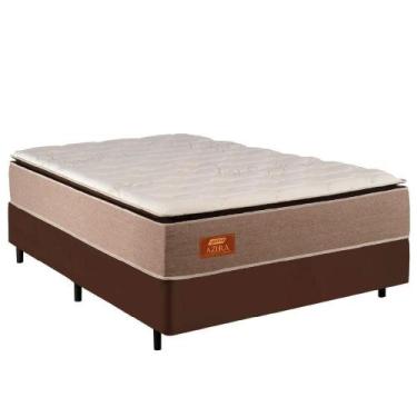 Imagem de Cama Box Casal King Gazin Colchão Com Molas Ensacadas 193x203x72cm Aze