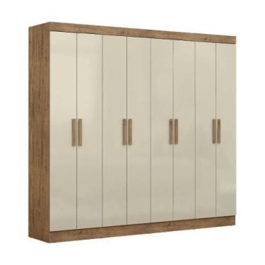 Imagem de Guarda Roupas Casal 8 Portas 4 Gavetas Prime Maxel Ipe Off White - MAX