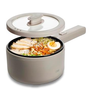 Imagem de COOK WITH COLOR Panela Elétrica, Mini Fogão De 1,6 L, Potência 700 W, Superfície Antiaderente, Proteção Térmica, Perfeita Para Arroz, Macarrão, Sopas, Ensopados, Dormitórios, Apartamentos E Cozinhas
