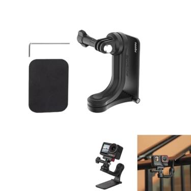 Imagem de Suporte magnético giratório de 360° para câmera de bolso 3/Action 5/360 X5, tripé magnético ajustável em vários ângulos com aderência forte, suporte de mesa e pega, suporte de suporte para câmera de