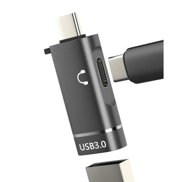 Imagem de Adaptador USB C para USB tipo C divisor de fone de ouvido (2 em 1) OTG 3.0 Dongle para iPhone 16 15 Pro conversor de cabo de áudio para Apple para iPad MacBook compatível com Samsung Laptop Câmera