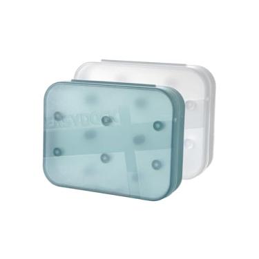 Imagem de Easy Dock Lab Estojo Para Pontas De Ouvido, Silicone Armazenamento Fone Caixa Pequena Portátil Ouvido Sony Xm5, À Prova Poeira E Proteção, Material Composto Pp Transporte Spinfit (Branco Cru + Azul-