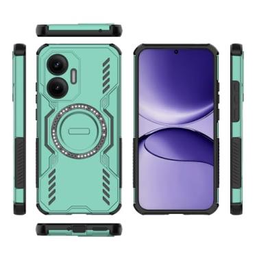 Imagem de Elubugod Capa compatível com Xiaomi Poco F7 5G, compatível com MagSafe, compatível com Xiaomi Redmi Turbo 4 Pro 25053RT47C Dissipação Cool Anti-queda capas de celular verde