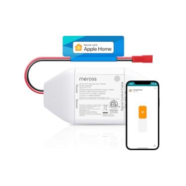 Imagem de meross Controle remoto inteligente para abridor de porta de garagem, compatível com Apple HomeKit, Amazon Alexa, Google Assistant e SmartThings, sem necessidade de hub