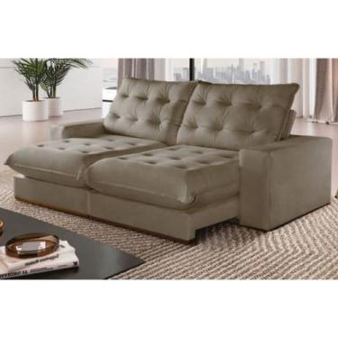 Imagem de Sofá Retrátil e Reclinável 2,30m com Super Pillow de 30cm com Molas Po