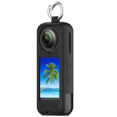 Imagem de LOKEKE Capa protetora compatível com Insta360 X5, capa protetora de silicone compatível com Insta360 X5 (preto)