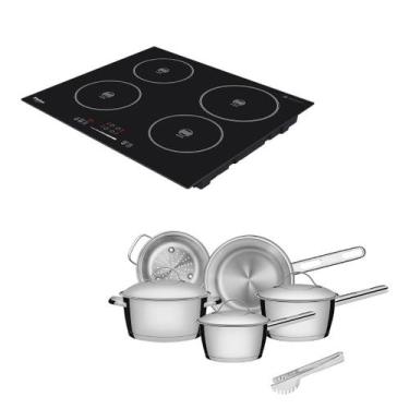 Imagem de Fogão Cooktop de Indução Philco 4 bocas PCT04P + Jogo de Panelas Tramo