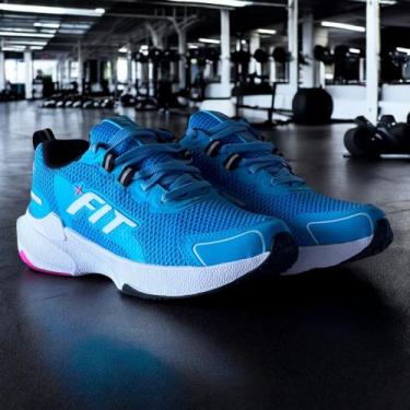 Imagem de Tênis Feminino Pro One Da +Fit Academia Treinos Caminhada, Azul bebe, 