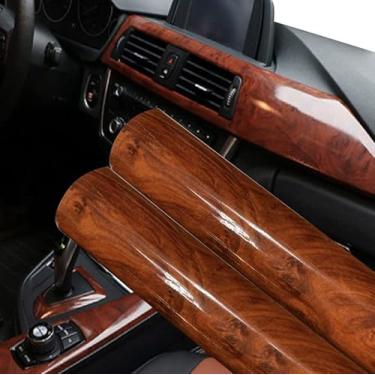 Imagem de JNK NETWORKS Jnk Networks Mahogany Vinyl Wrap - Filme Autoadesivo 12 X 60 Polegadas Adesivo Decalque De Grão De Madeira Brilhante Papel Decorativo Para Interior De Carro Papel Elástico Diy Descasque