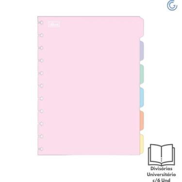 Imagem de Divisórias Universitário Tilidisco c/6 Div - Tilibra