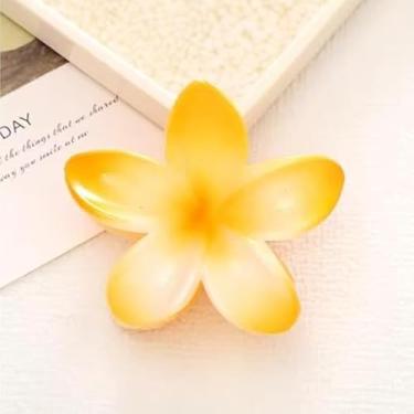 Imagem de Kit 2 Piranha Presilha Prendedor Pregadeira de Cabelo Flor Havaina Acessório Luxo Estilo Flores Brilho Moderna - Cores Sortidas