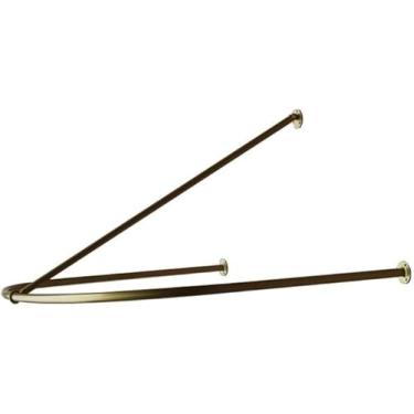 Imagem de Varão De Cortina De Loja De Roupas, Varão De Cortina Para Pendurar Na Parede, Varão De Vestiário De Privacidade - Prateleira Semicircular Em Forma De Anel, Gold, 100x80x50cm