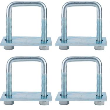 Imagem de Pacote com 4 braçadeiras de mola de folha, grampos de mola de 3 cm de largura x 9,5 cm de largura para caminhão, molas de trava