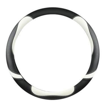 Imagem de Capa de volante para ajuste universal capa de carro de 15 polegadas couro de microfibra protetor de acessórios automotivos antiderrapante respirável absorvente capa de suor (preto)