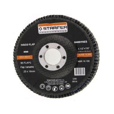 Imagem de Disco Flap 4.1/2 80 Starfer 10