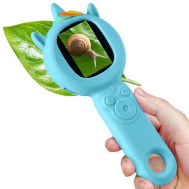 Imagem de Microscópio infantil - ampliação de 500x, zoom de 16x, microscópio portátil para crianças com câmera HD, ferramenta portátil de aprendizagem de ciências, presentes de aniversário de Natal para meninos