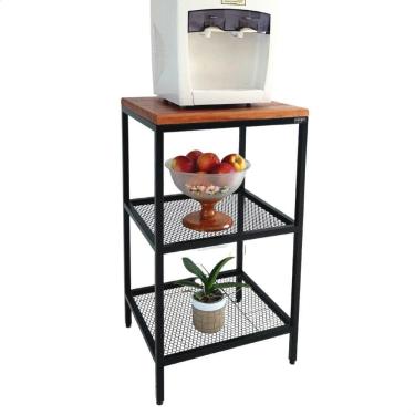 Imagem de Balcão Multiuso Pequeno Com Pés E Prateleiras